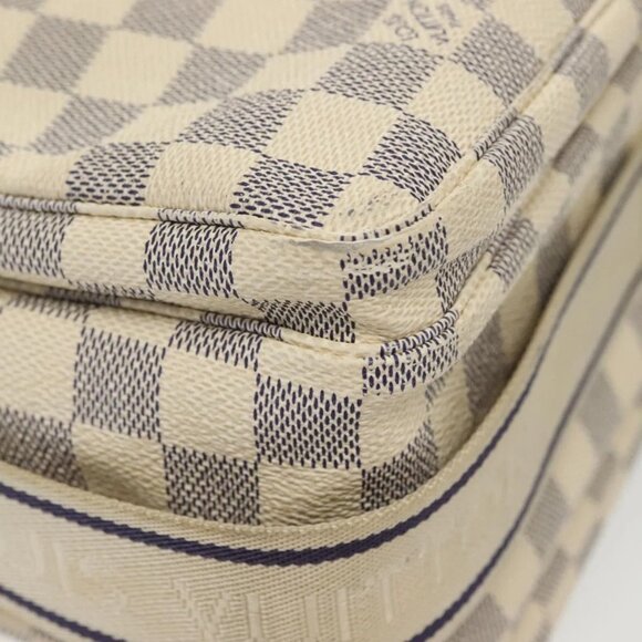 LOUIS VUITTON Damier Azur Naviglio Shoulder Bag N51189 LV Auth 138759 - Picture 3 of 16